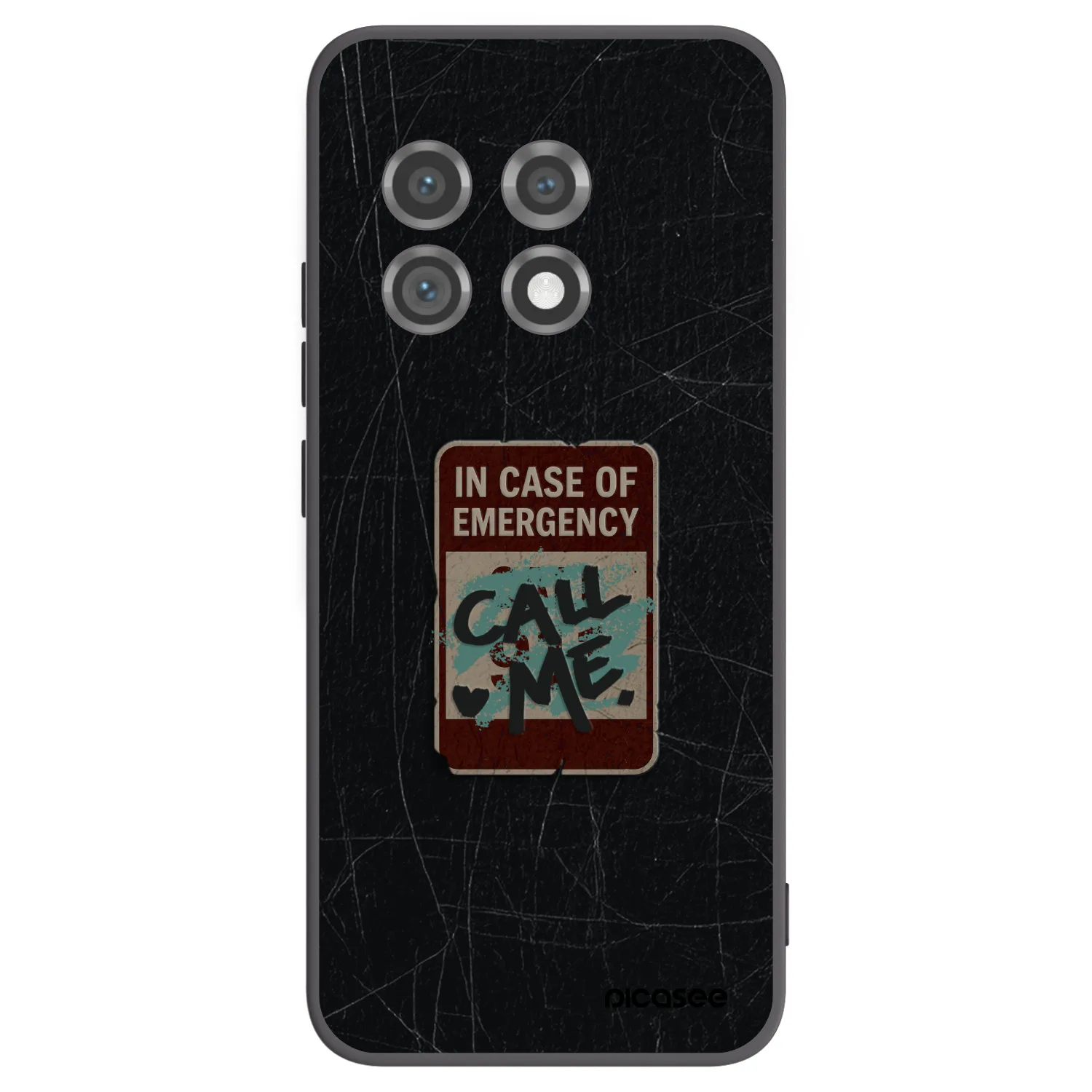 Picasee silikonski črni ovitek za OnePlus 11 5G - EMERGENCY
