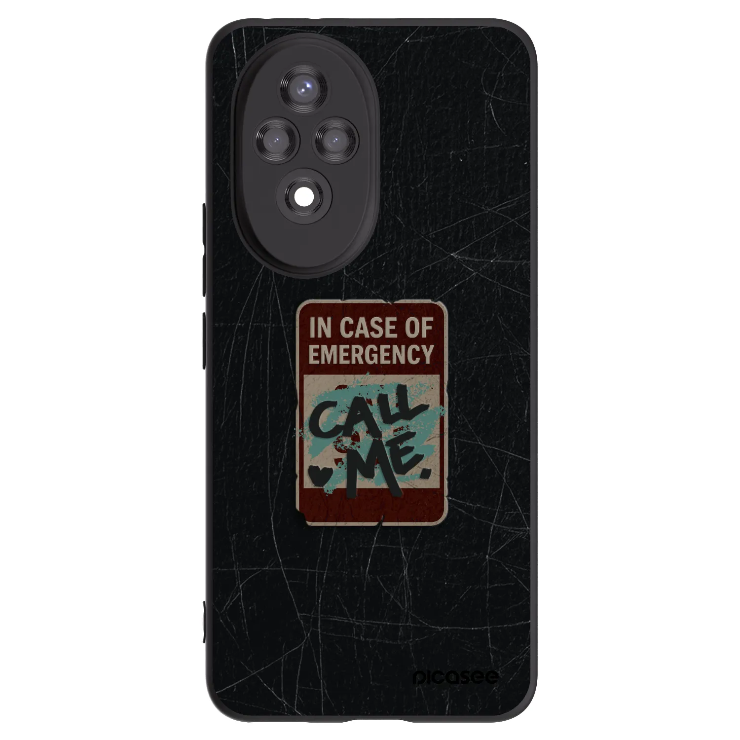 Picasee silikonski črni ovitek za Honor 200 Pro 5G - EMERGENCY