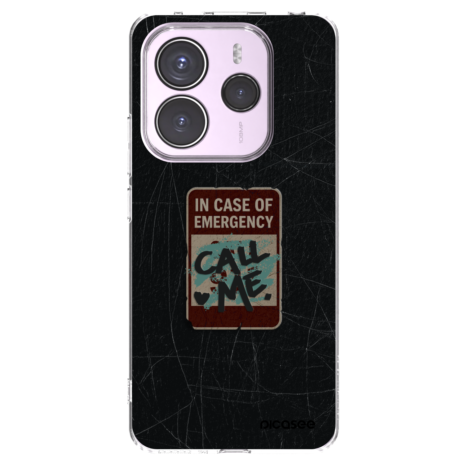 Picasee silikonski prozorni ovitek za Xiaomi Redmi Note 14 5G - EMERGENCY