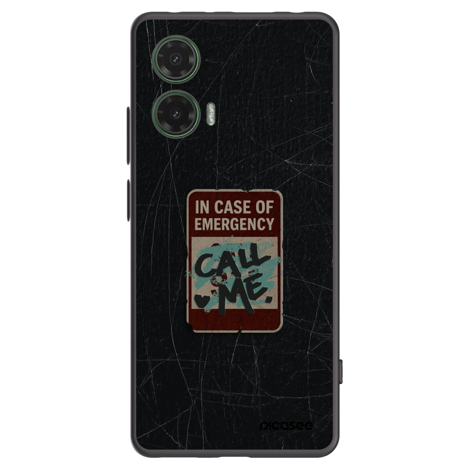 Picasee silikonski črni ovitek za Motorola Moto G35 5G - EMERGENCY