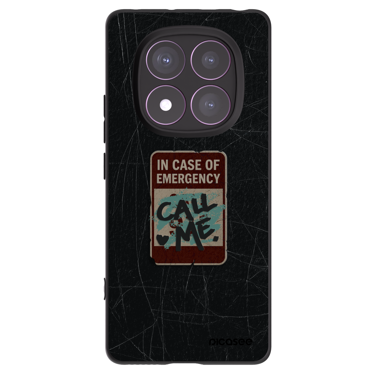 Picasee silikonski črni ovitek za Xiaomi Redmi Note 14 Pro 4G - EMERGENCY