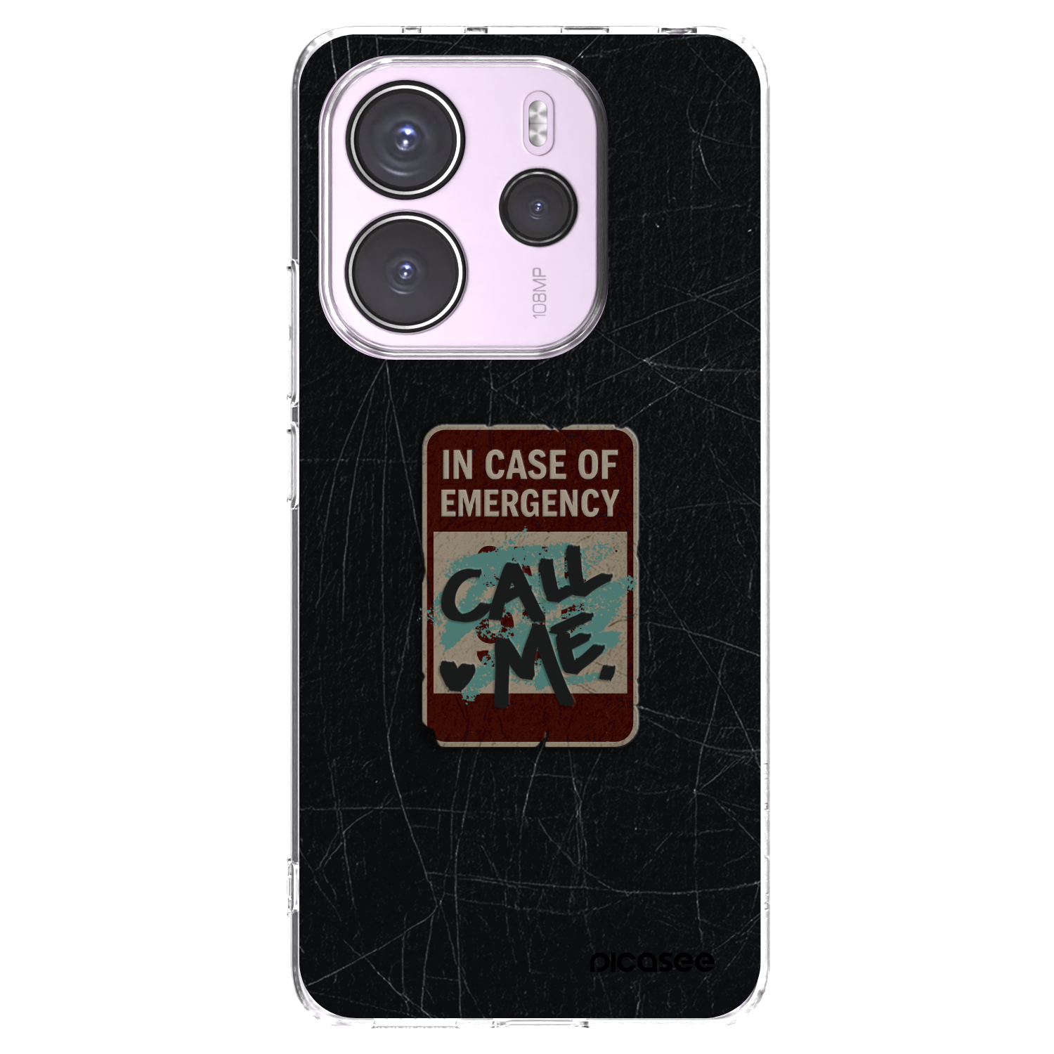 Picasee silikonski prozorni ovitek za Xiaomi Redmi Note 14 4G - EMERGENCY