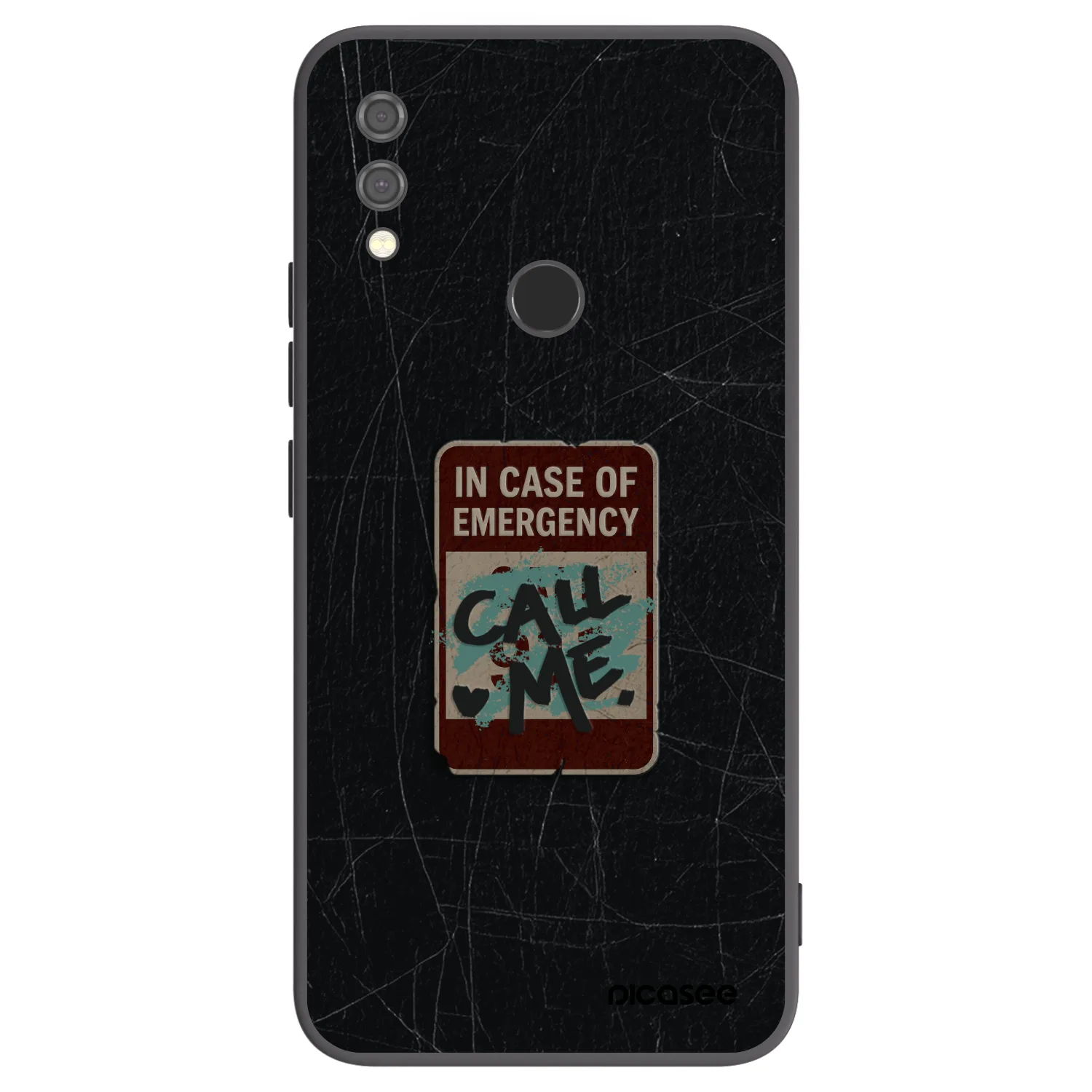Picasee silikonski črni ovitek za Xiaomi Redmi Note 7 - EMERGENCY