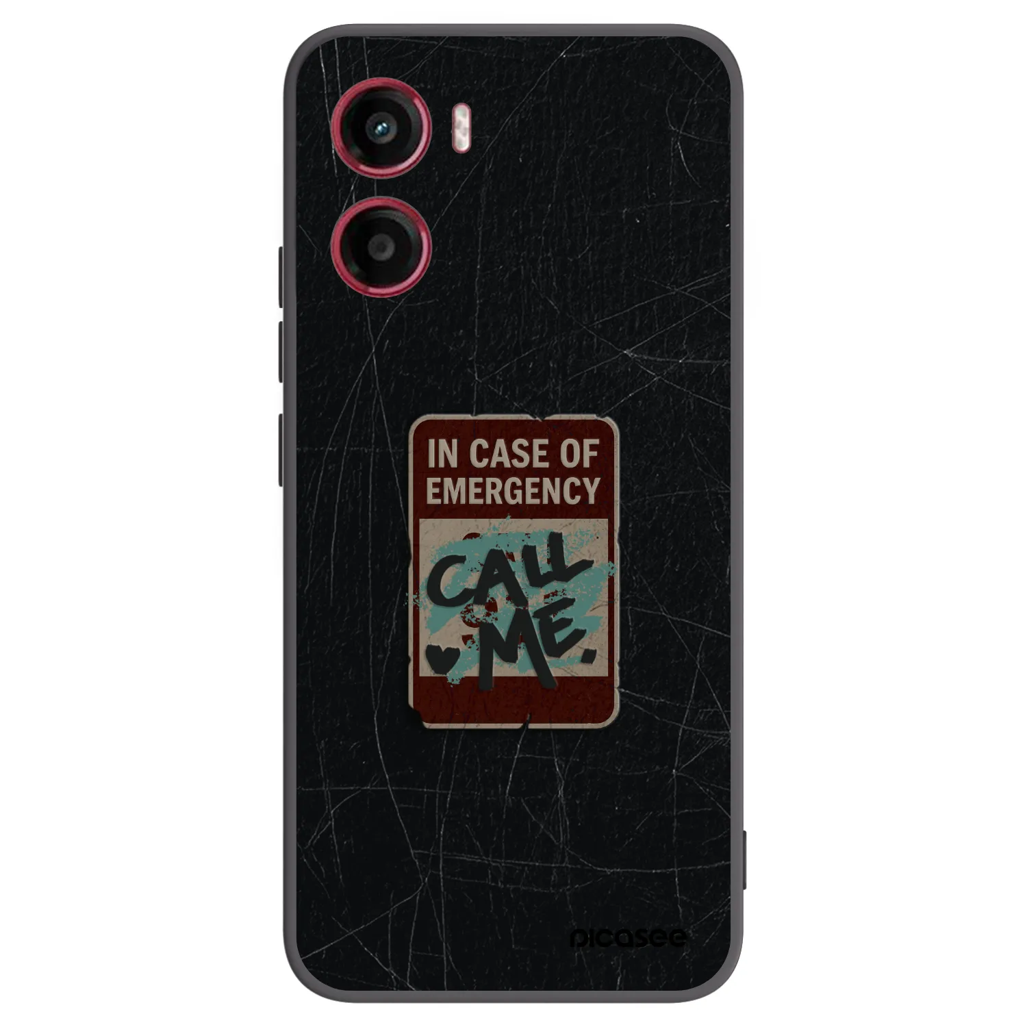 Picasee silikonski črni ovitek za Motorola Moto G05 - EMERGENCY