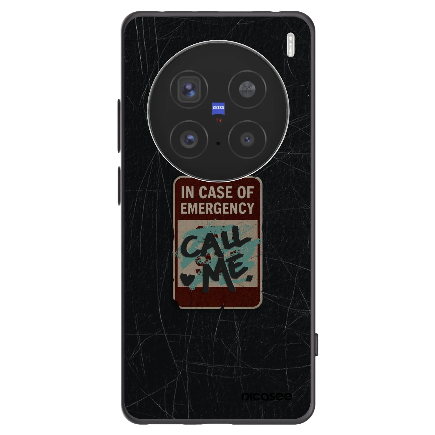 Picasee silikonski črni ovitek za Vivo X200 Pro - EMERGENCY