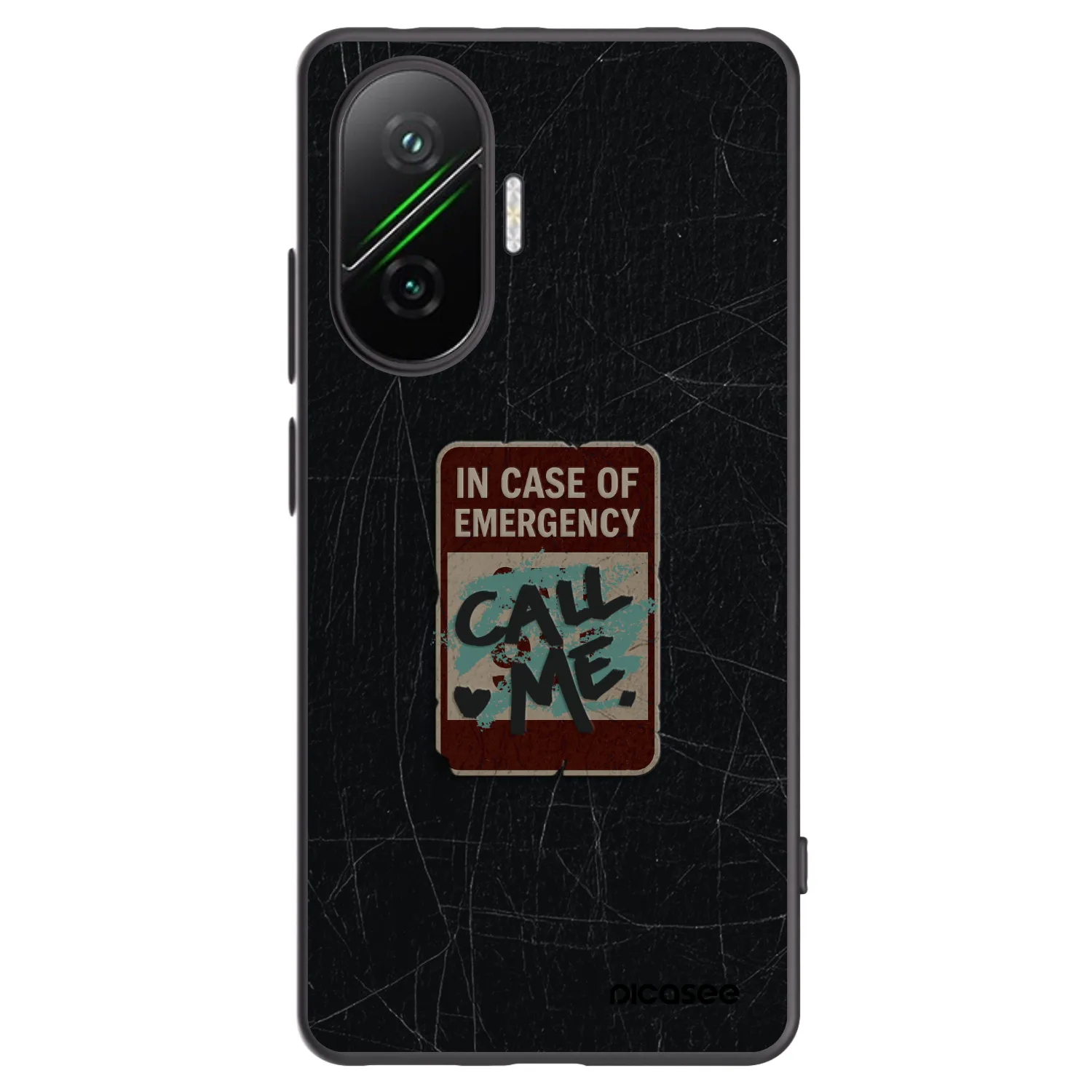 Picasee silikonski črni ovitek za Xiaomi Poco F7 Pro 5G - EMERGENCY