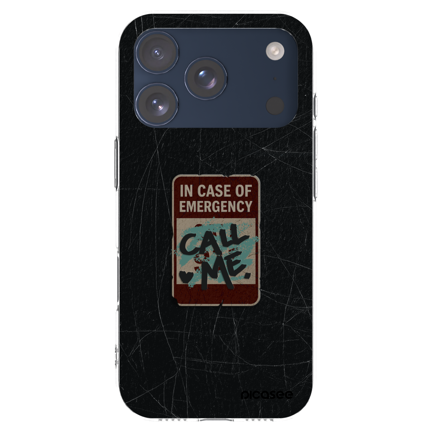 Picasee silikonski prozorni ovitek za Apple iPhone 17 Pro - EMERGENCY