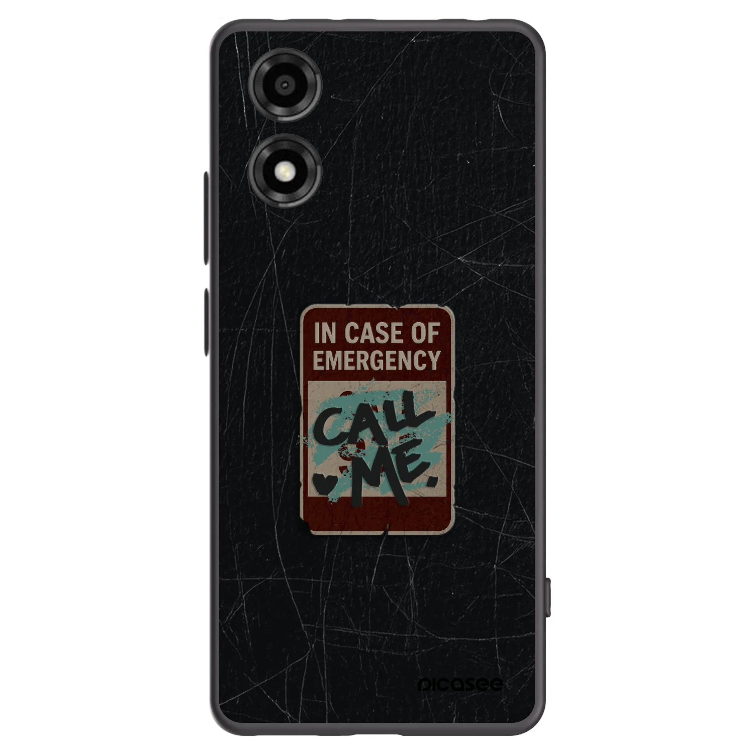 Picasee silikonski črni ovitek za Motorola Moto E14 - EMERGENCY