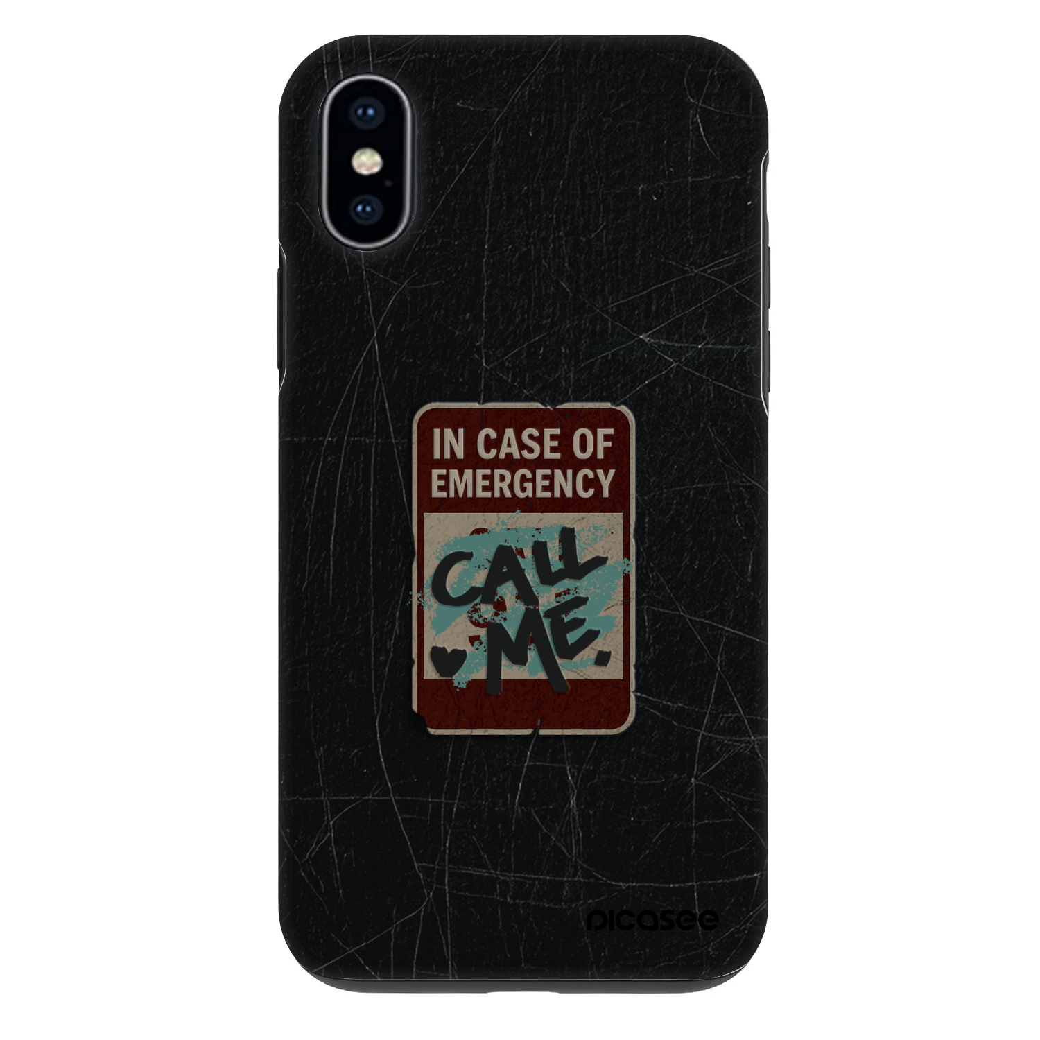 Picasee Fashion Case za Apple iPhone X/XS - EMERGENCY