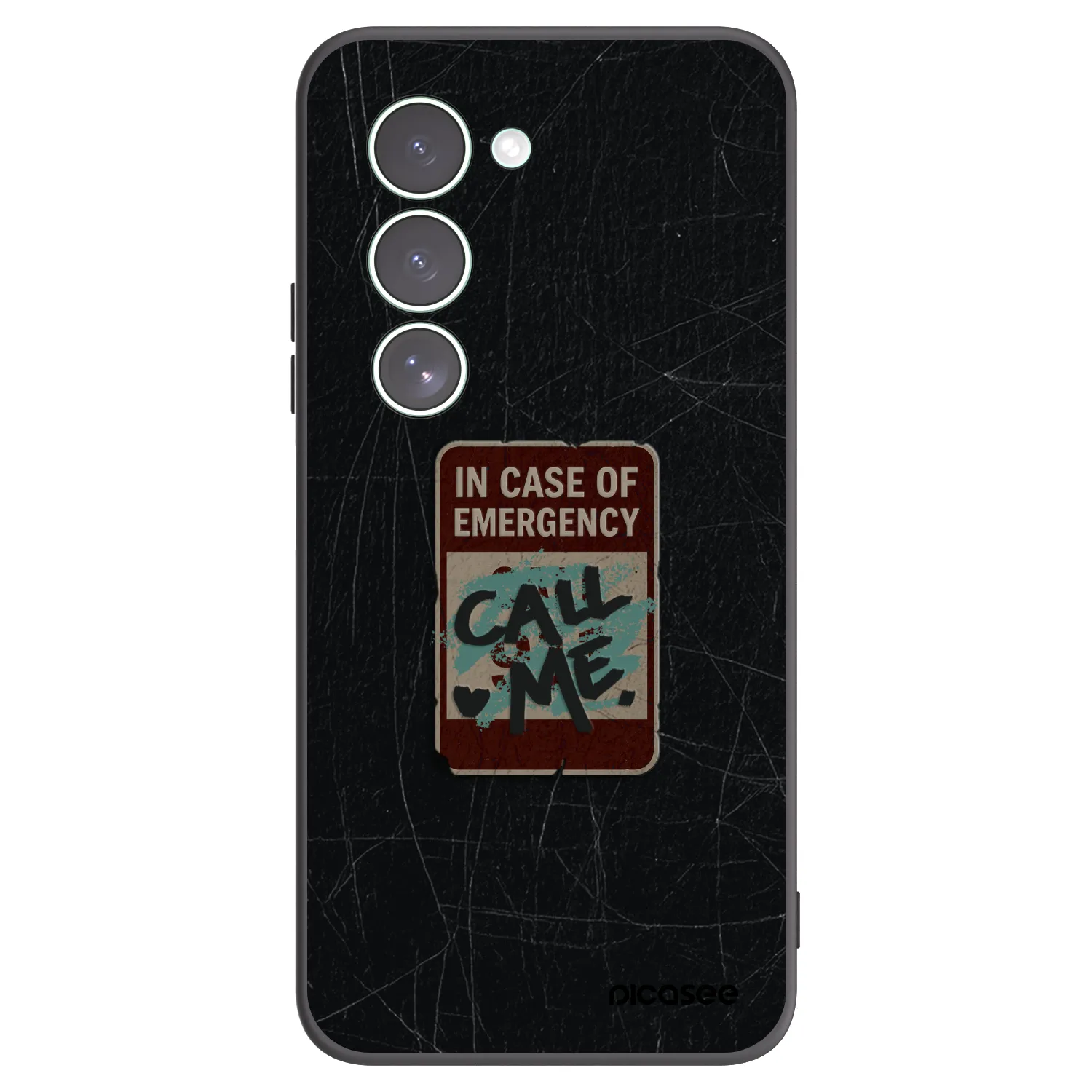 Picasee silikonski črni ovitek za Xiaomi Redmi 15 5G - EMERGENCY