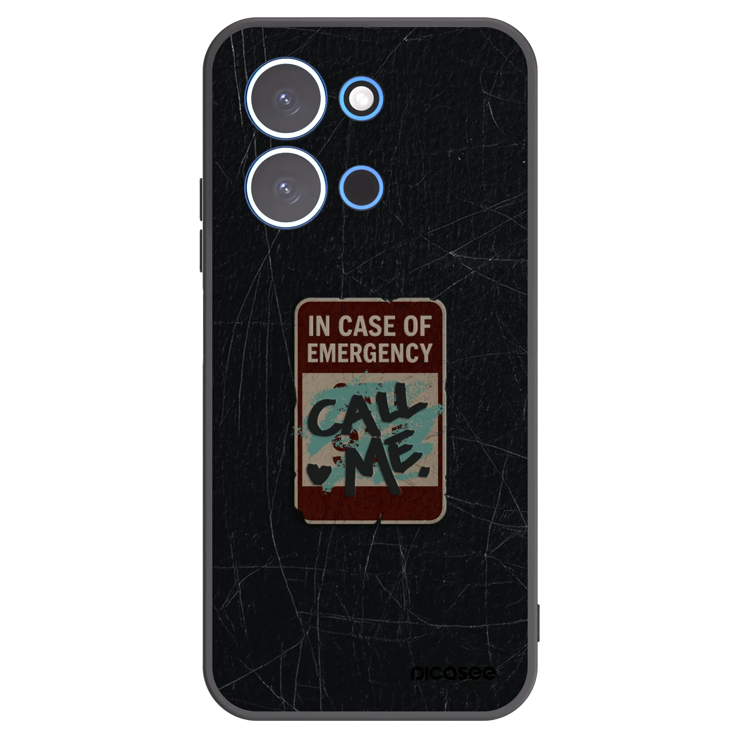 Picasee silikonski črni ovitek za Xiaomi Redmi 15C 4G - EMERGENCY