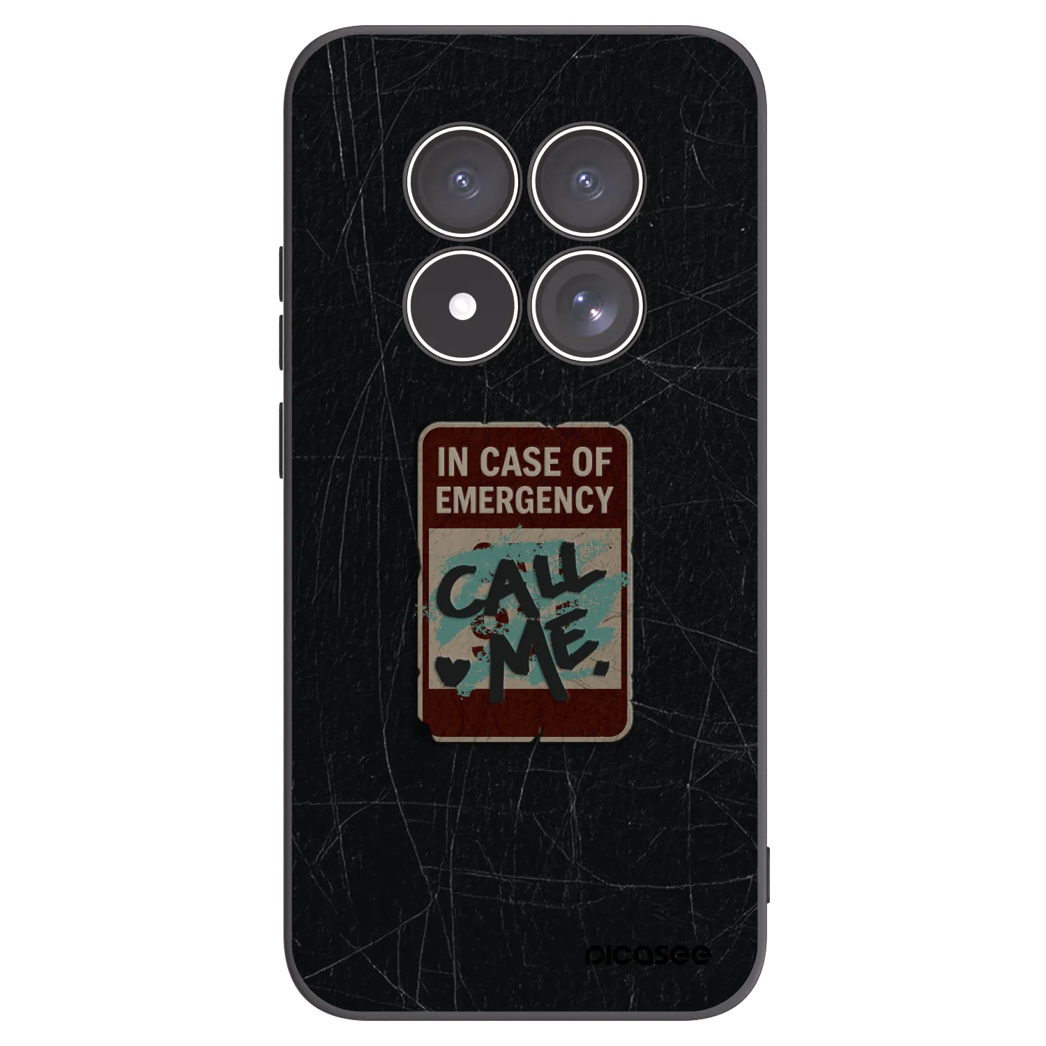 Picasee silikonski črni ovitek za Xiaomi Redmi Note 15 Pro 4G - EMERGENCY