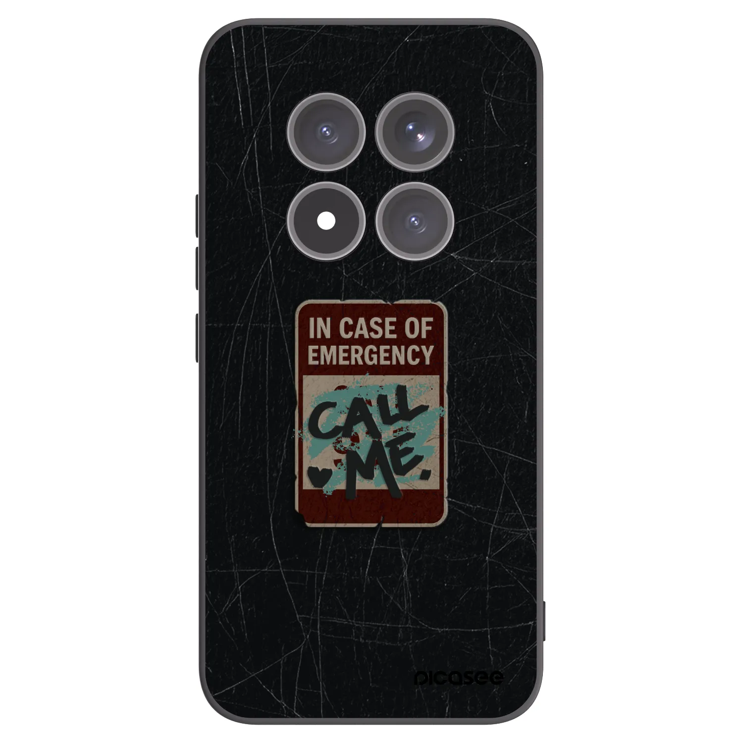 Picasee silikonski črni ovitek za Xiaomi Redmi Note 15 Pro+ - EMERGENCY