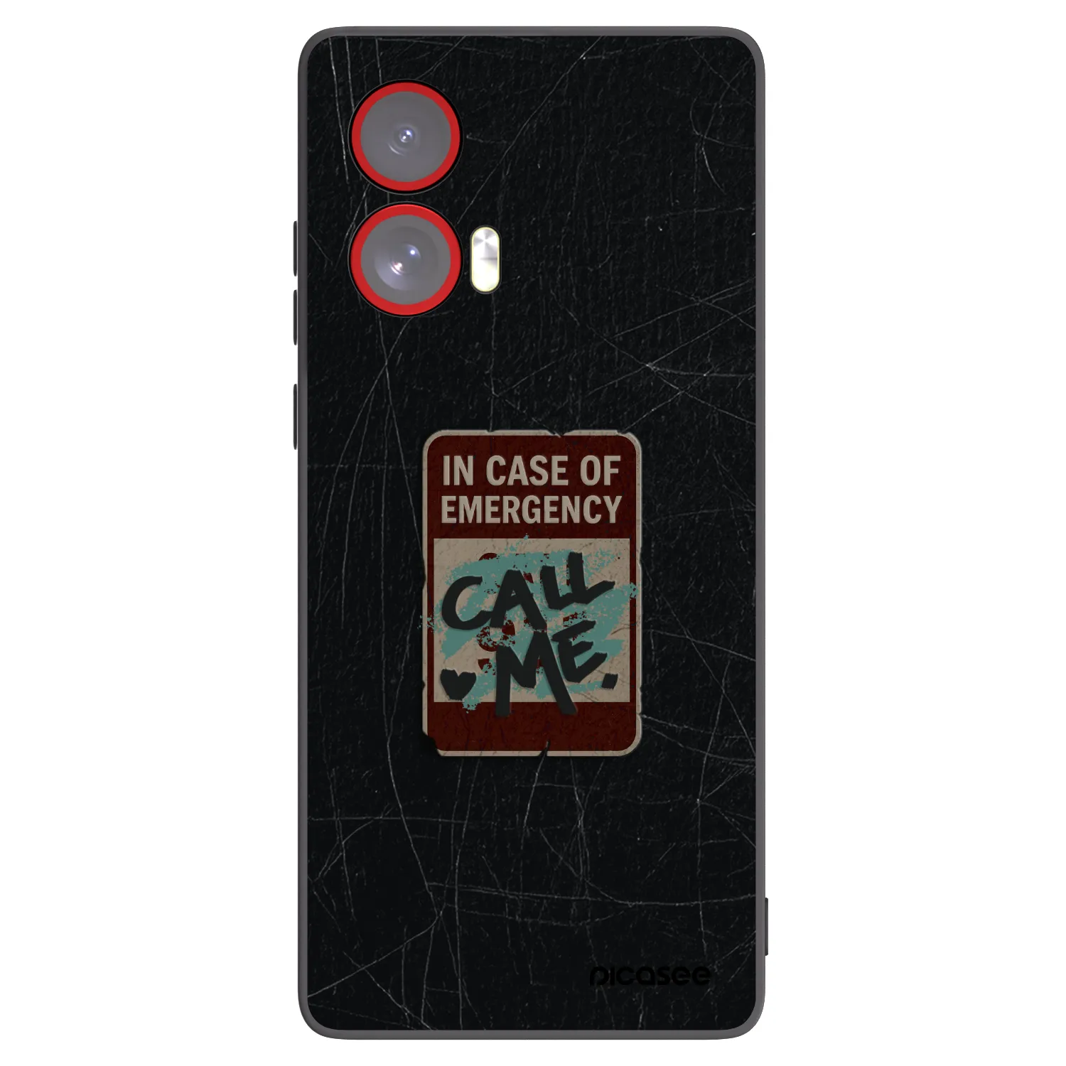 Picasee silikonski črni ovitek za Motorola Edge 50 Fusion - EMERGENCY