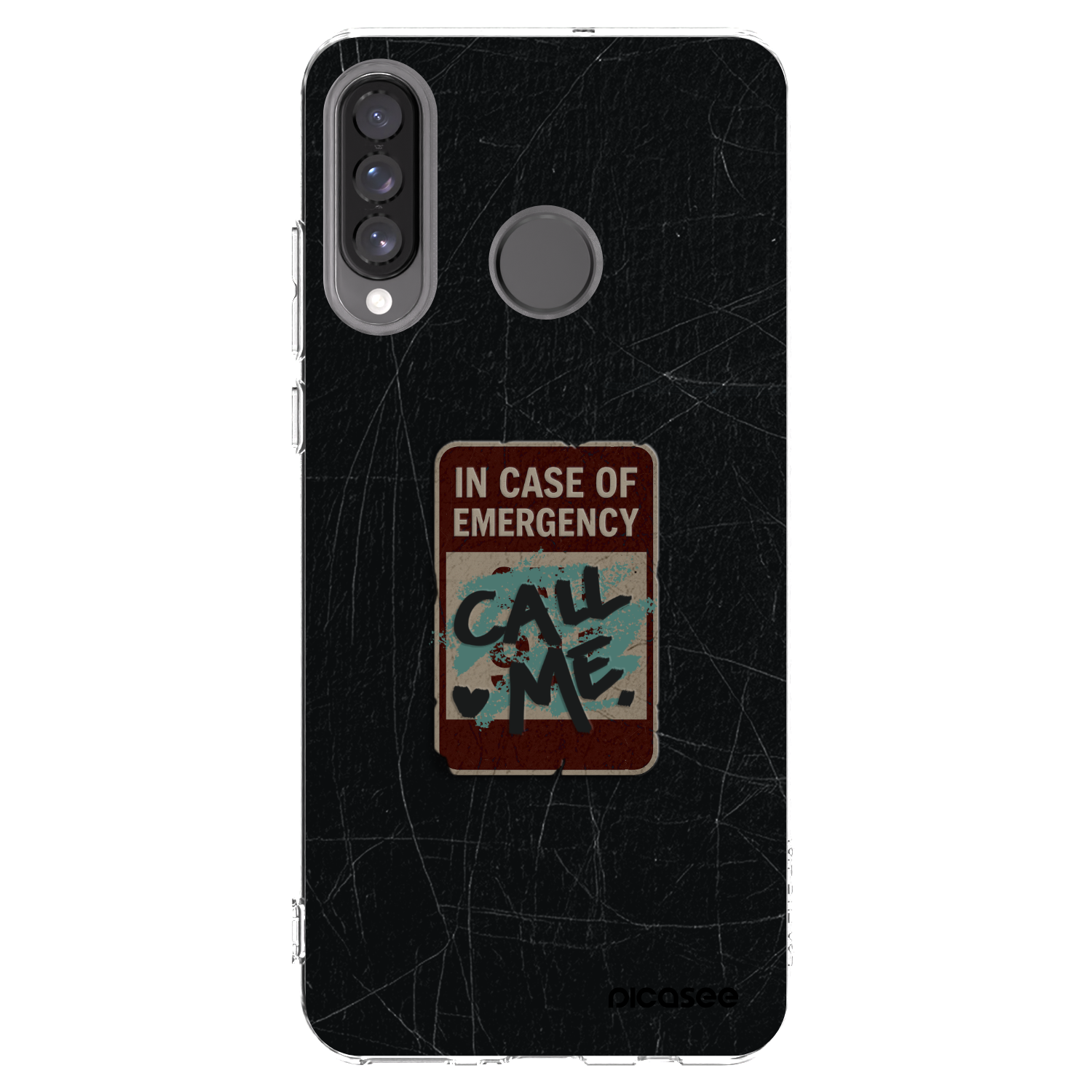 Picasee silikonski prozorni ovitek za Huawei P30 Lite - EMERGENCY