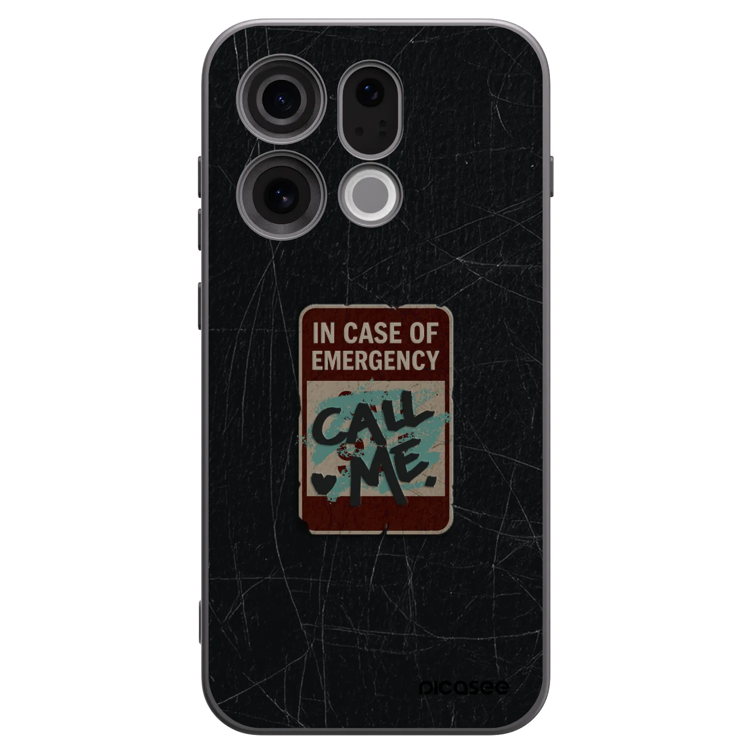 Picasee silikonski črni ovitek za OPPO Find X9 - EMERGENCY