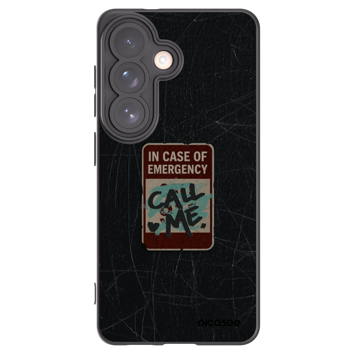 Picasee silikonski črni ovitek za Samsung Galaxy S26 - EMERGENCY
