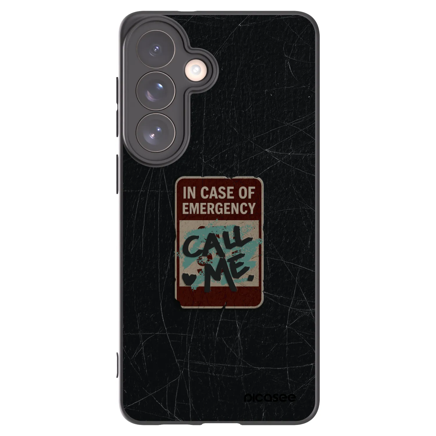 Picasee silikonski črni ovitek za Samsung Galaxy S26+ - EMERGENCY
