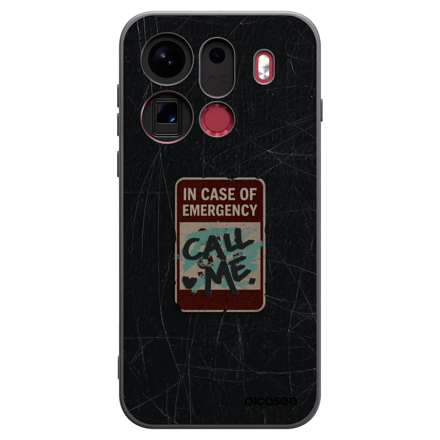 Picasee silikonski črni ovitek za OPPO Find X9 Pro - EMERGENCY