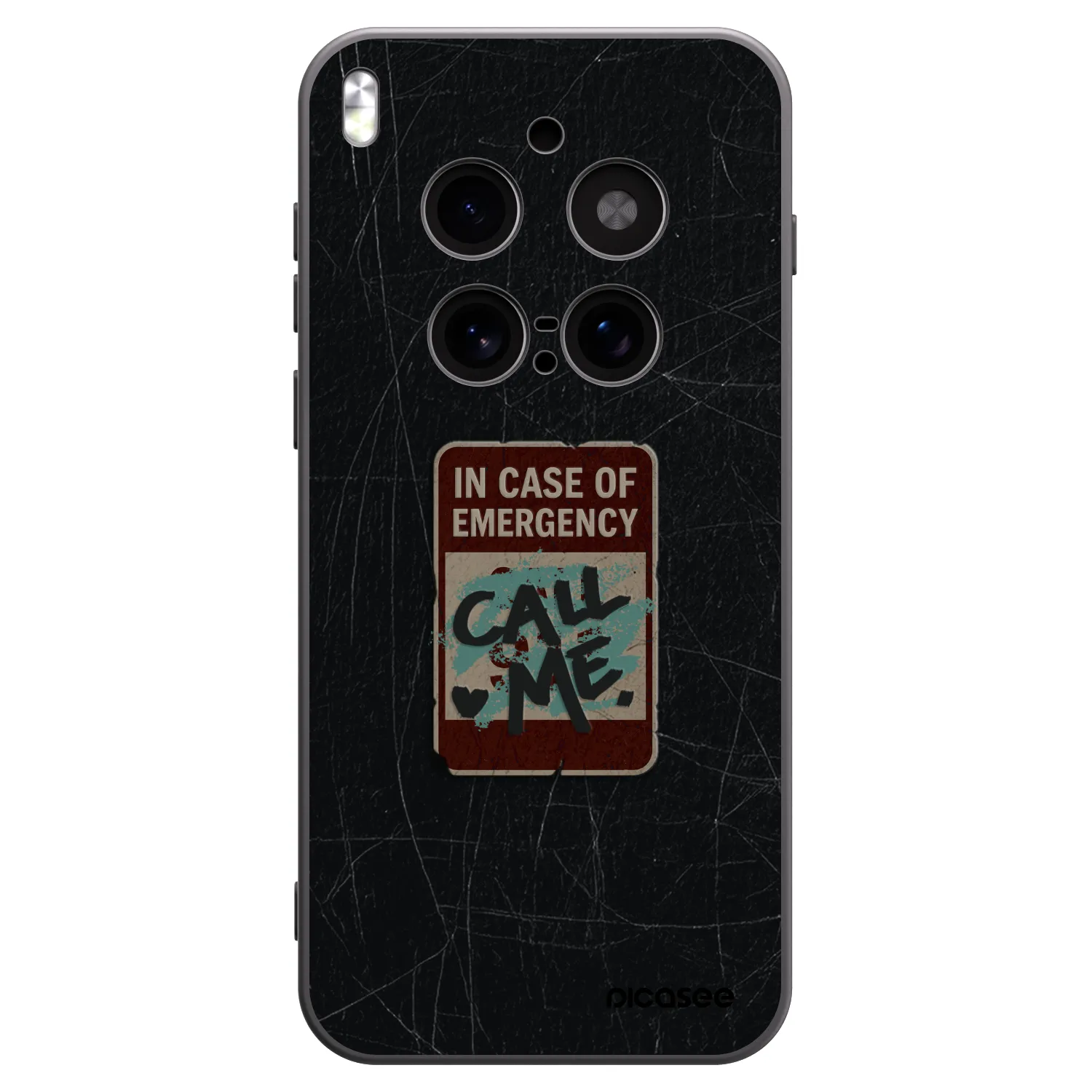 Picasee silikonski črni ovitek za Vivo X300 Pro - EMERGENCY