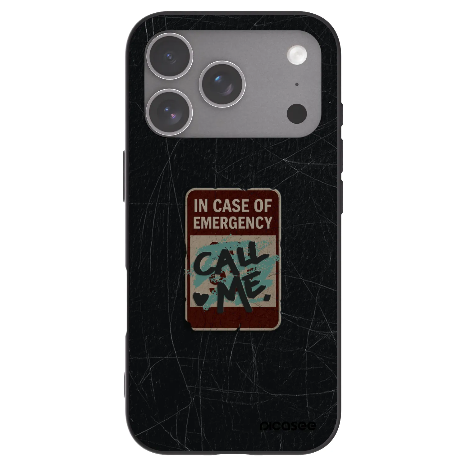 Picasee silikonski črni ovitek za Apple iPhone 18 Pro - EMERGENCY