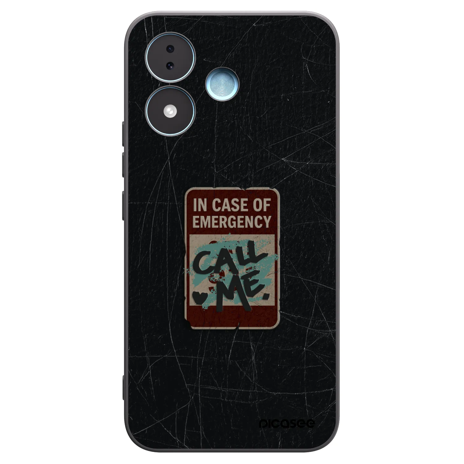Picasee silikonski črni ovitek za Xiaomi Redmi Note 17 5G - EMERGENCY
