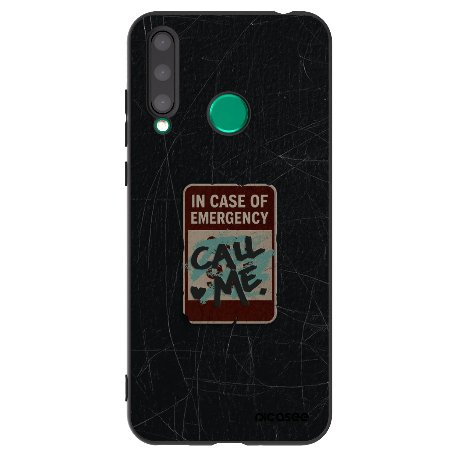 Picasee silikonski črni ovitek za Honor 20 Lite - EMERGENCY