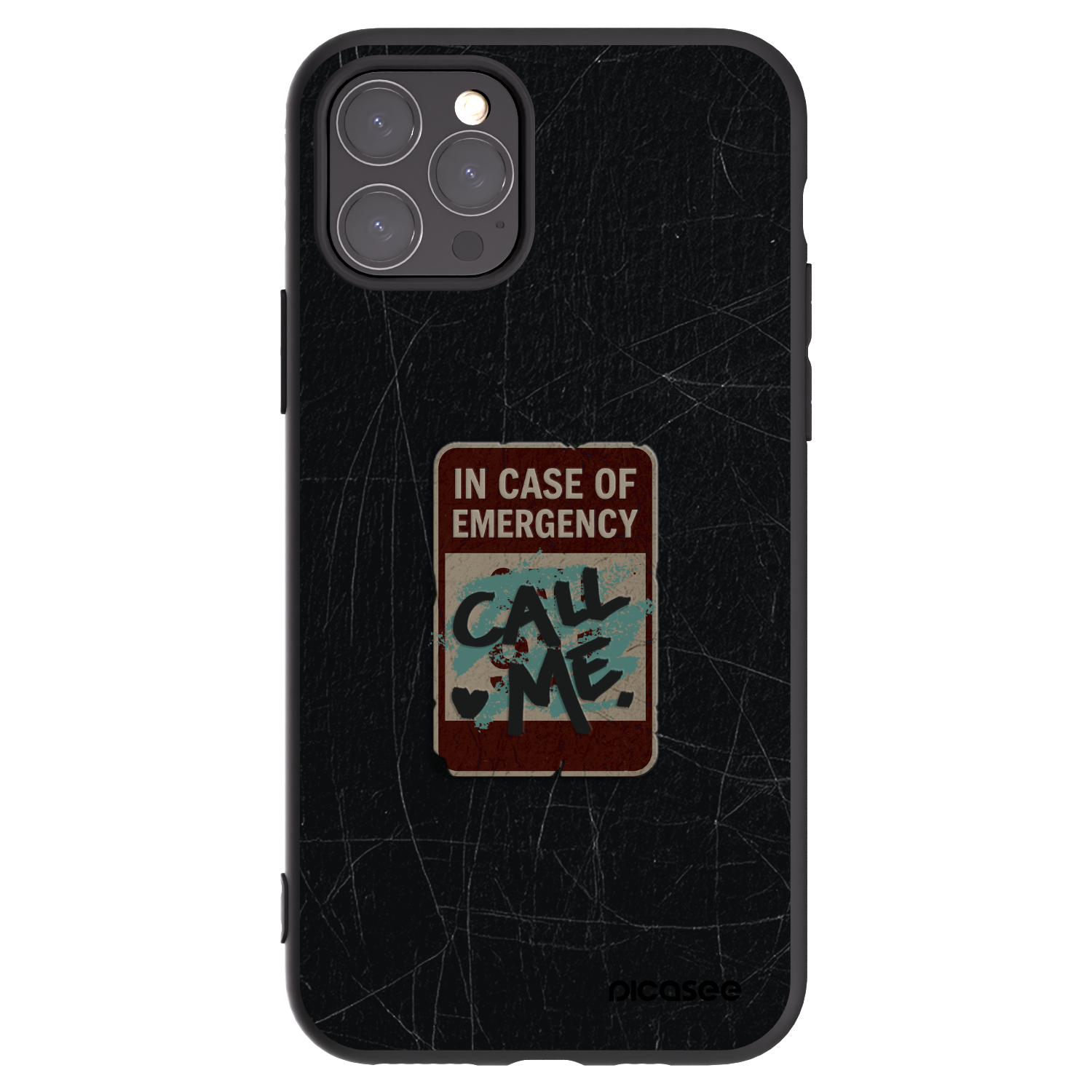Picasee silikonski črni ovitek za Apple iPhone 11 Pro - EMERGENCY