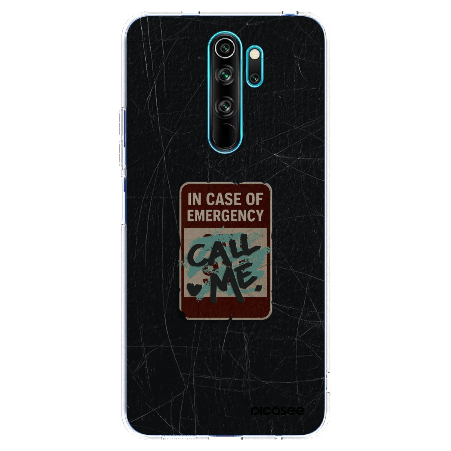 Picasee silikonski prozorni ovitek za Xiaomi Redmi Note 8 Pro - EMERGENCY