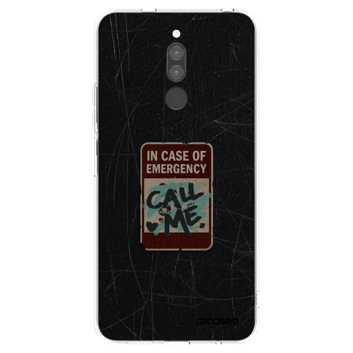 Picasee silikonski prozorni ovitek za Xiaomi Redmi 8 - EMERGENCY
