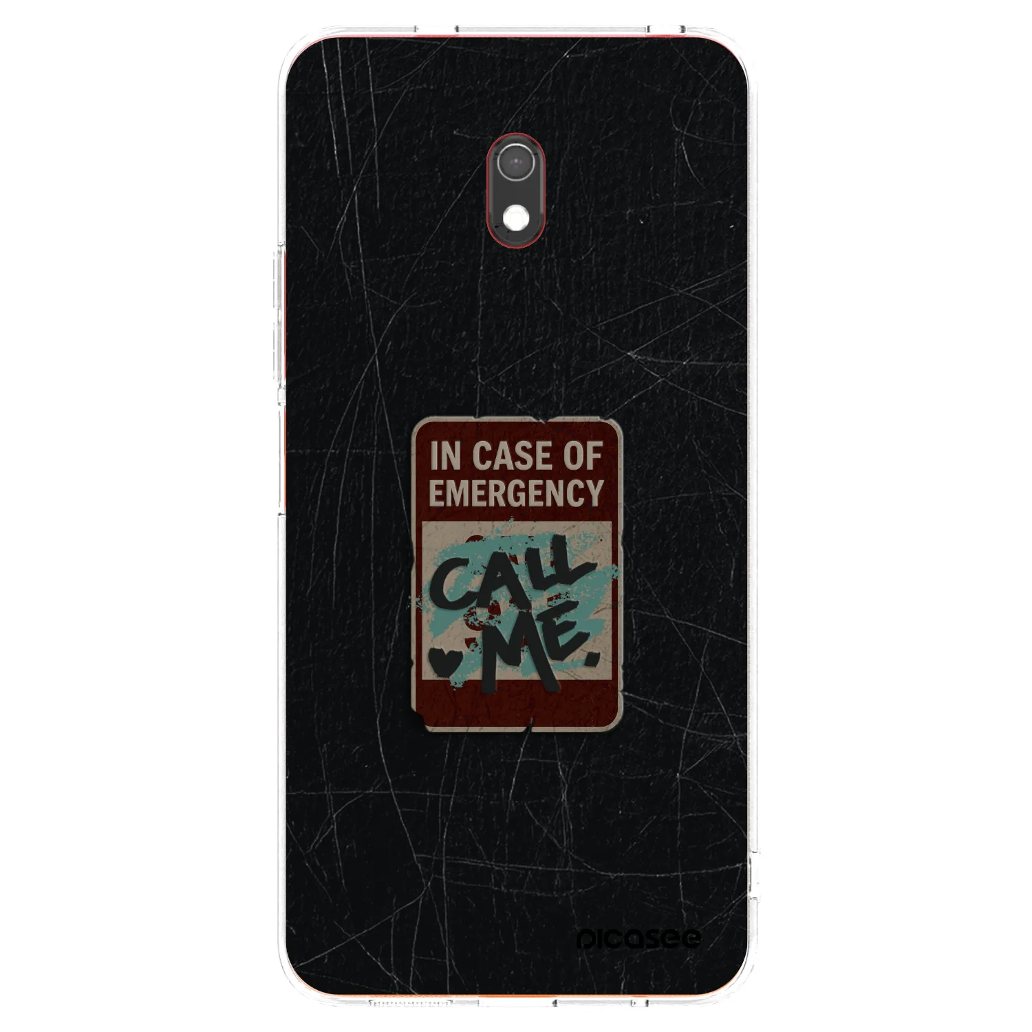 Picasee silikonski prozorni ovitek za Xiaomi Redmi 8A - EMERGENCY