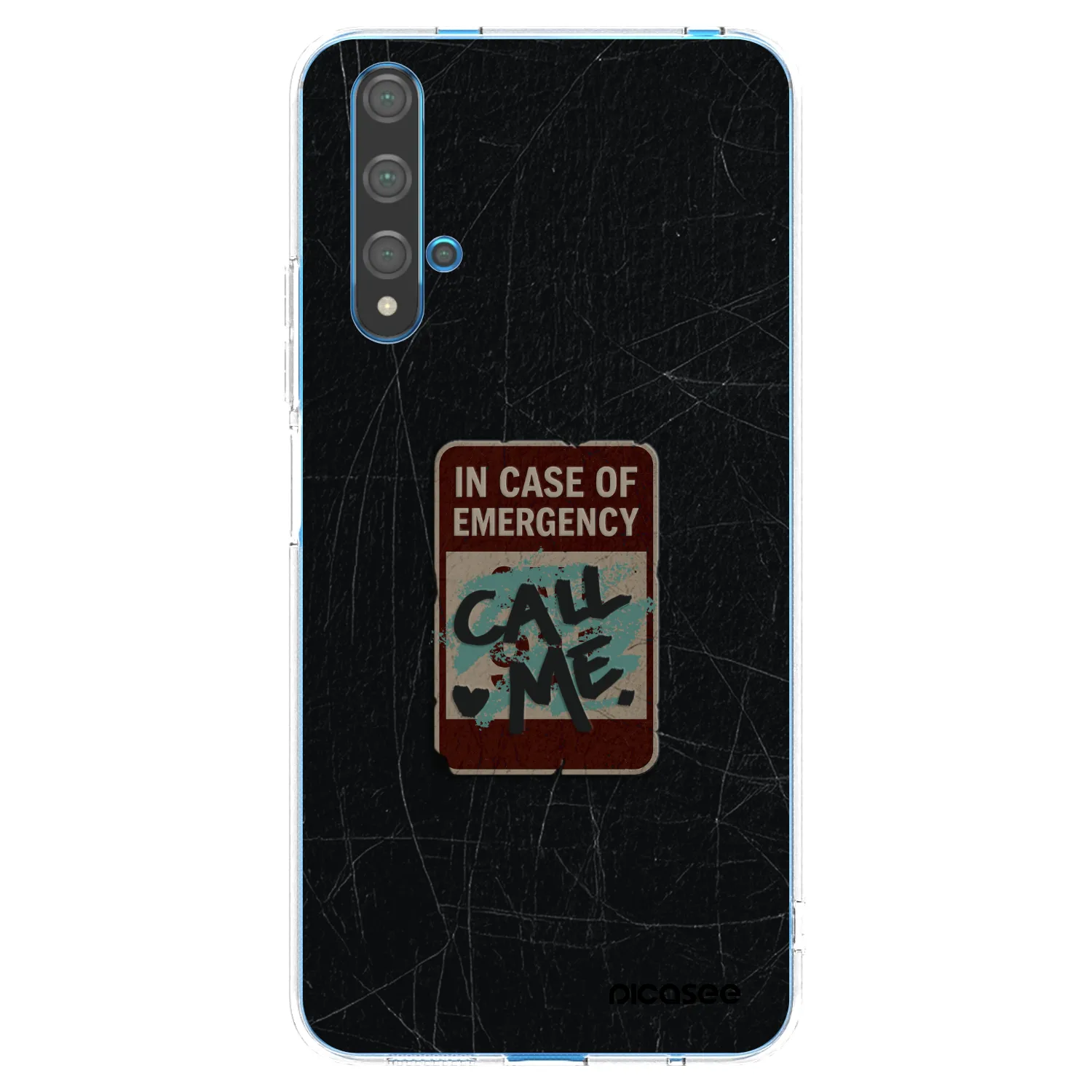 Picasee silikonski prozorni ovitek za Huawei Nova 5T - EMERGENCY