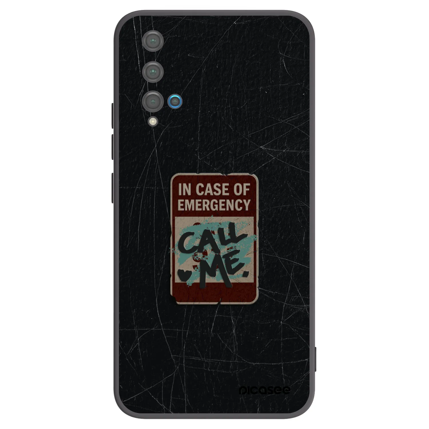 Picasee silikonski črni ovitek za Huawei Nova 5T - EMERGENCY