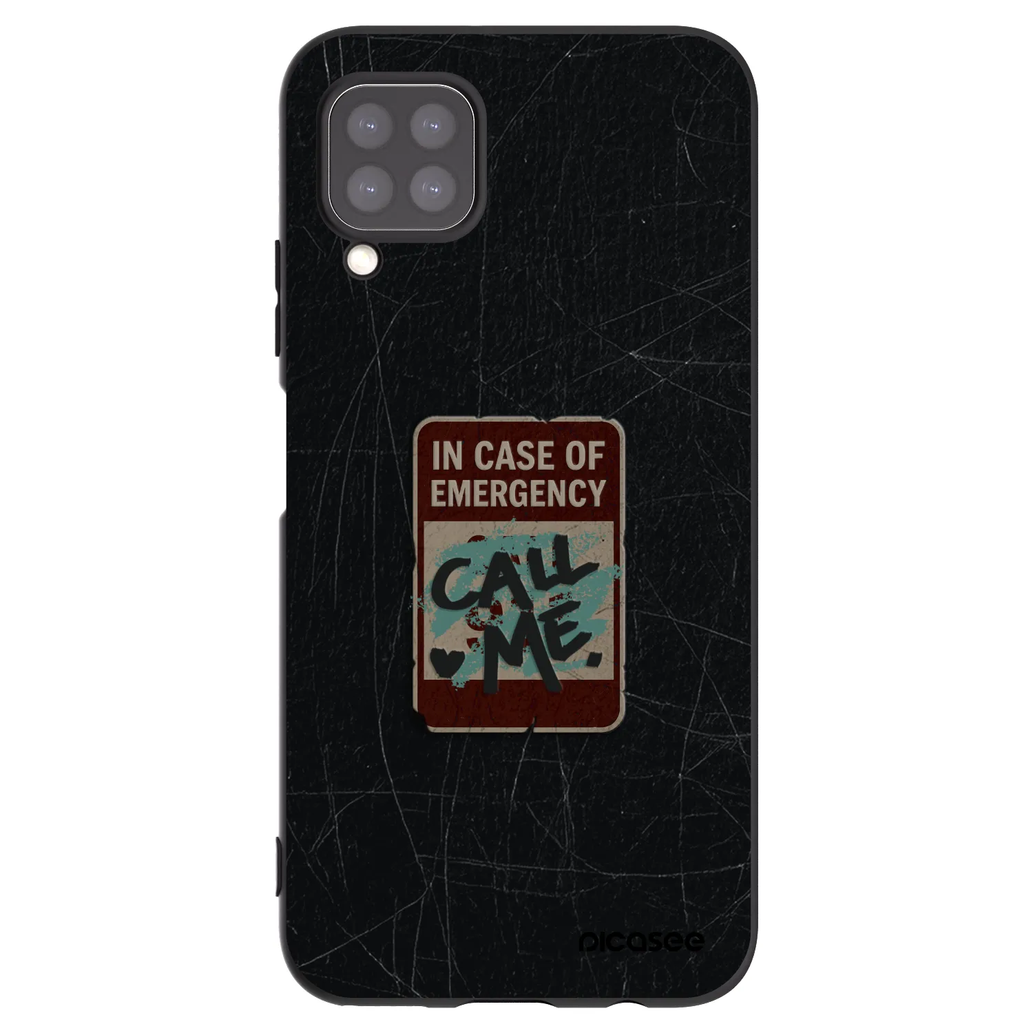 Picasee silikonski črni ovitek za Huawei P40 Lite - EMERGENCY