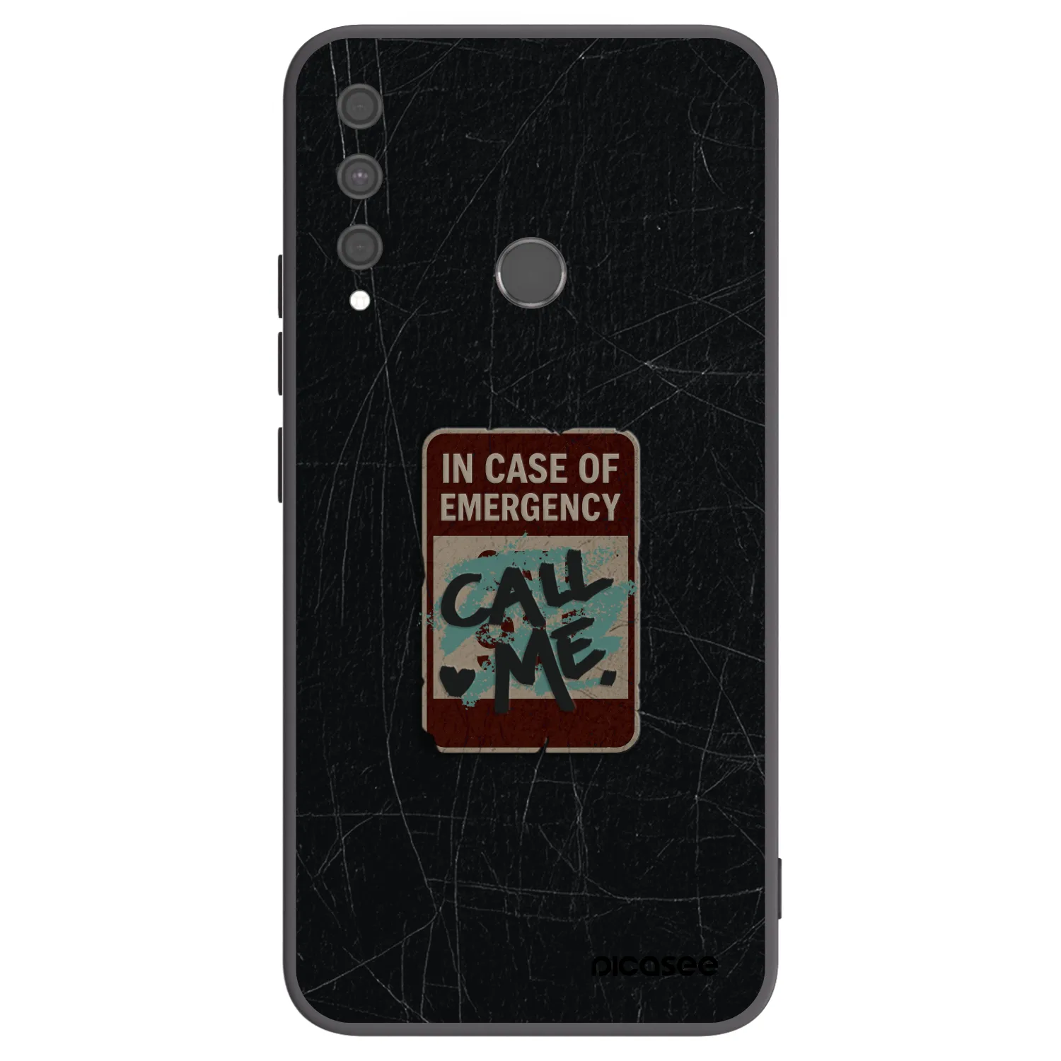 Picasee silikonski črni ovitek za Huawei P40 Lite E - EMERGENCY
