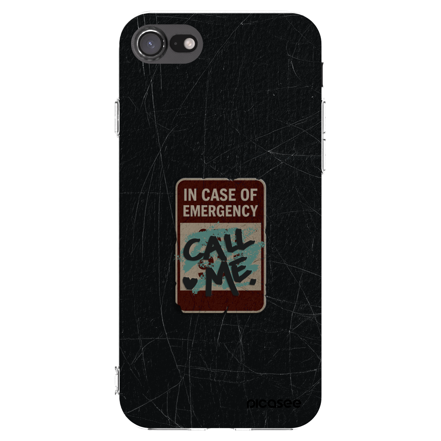 Picasee silikonski prozorni ovitek za Apple iPhone SE 2020 - EMERGENCY