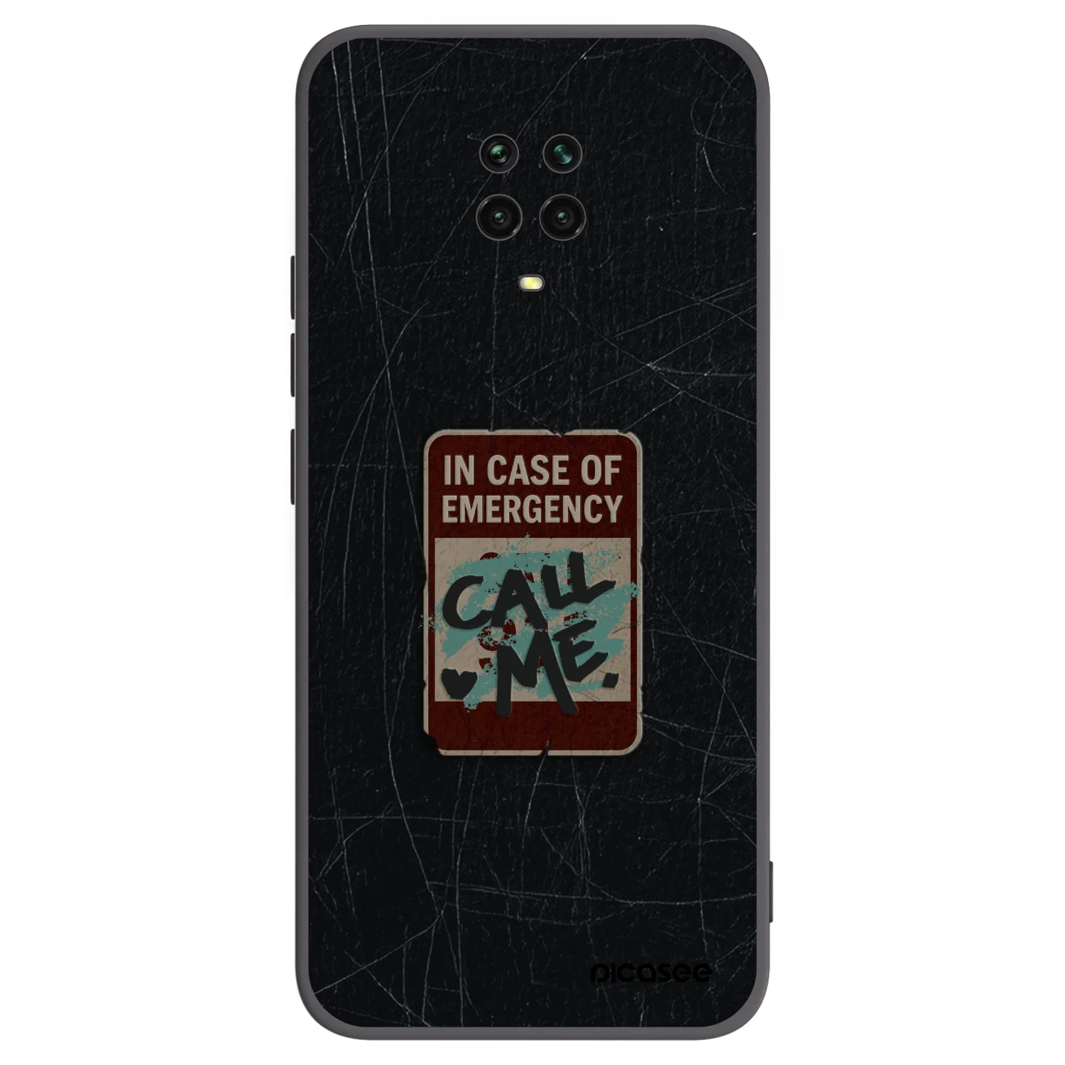 Picasee silikonski črni ovitek za Xiaomi Redmi Note 9 Pro - EMERGENCY