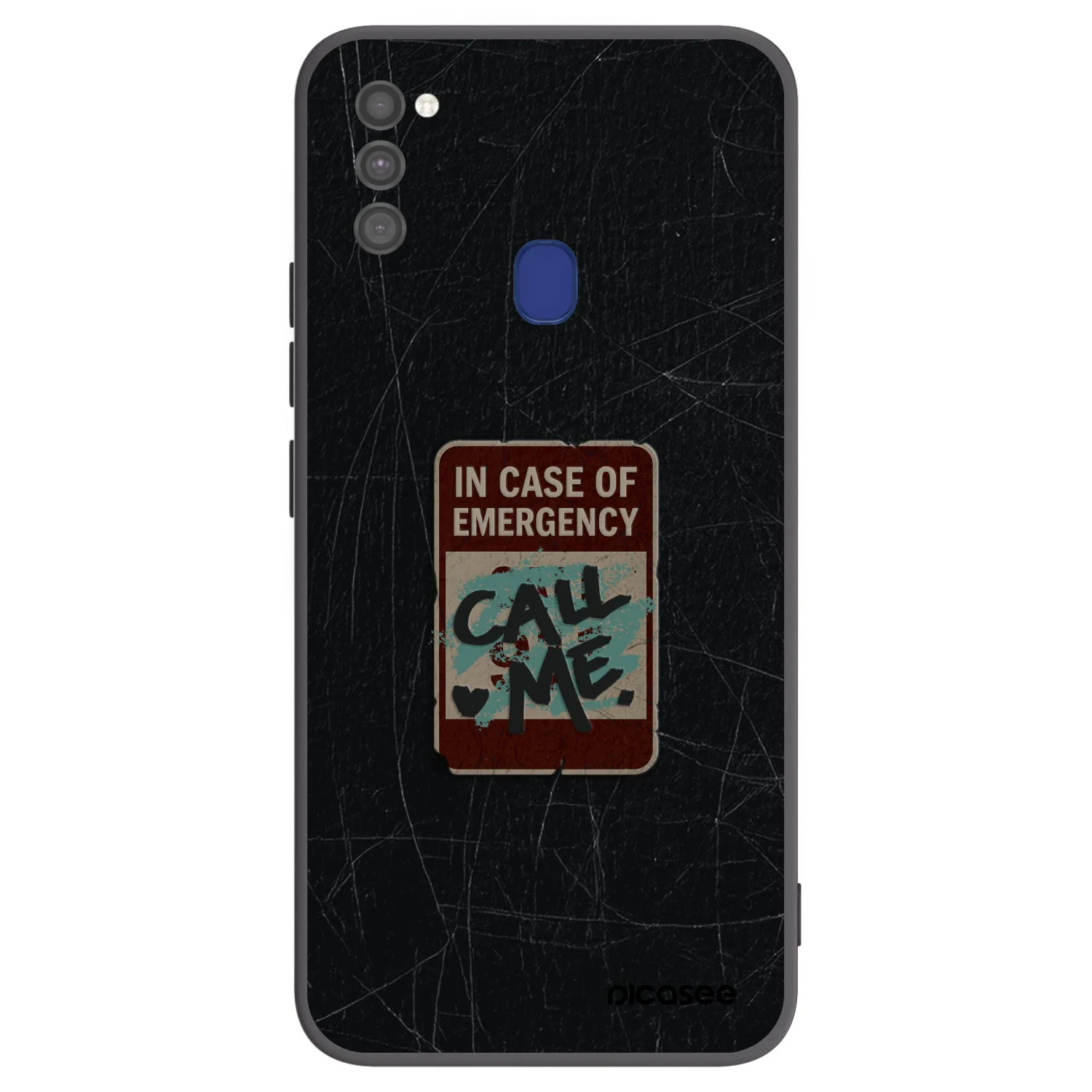 Picasee silikonski črni ovitek za Samsung Galaxy M21 M215F - EMERGENCY