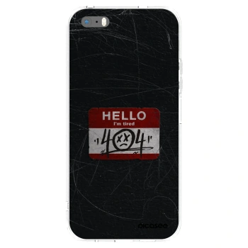 Picasee silikonski prozorni ovitek za Apple iPhone 5/5S/SE - HELLO 404