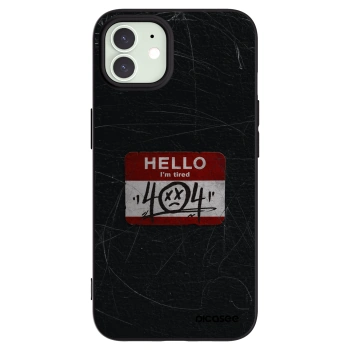 Picasee silikonski črni ovitek za Apple iPhone 12 - HELLO 404