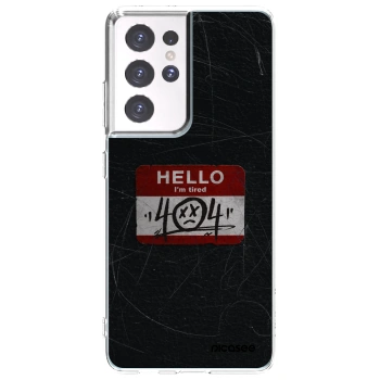 Picasee silikonski prozorni ovitek za Samsung Galaxy S21 Ultra 5G G998B - HELLO 404