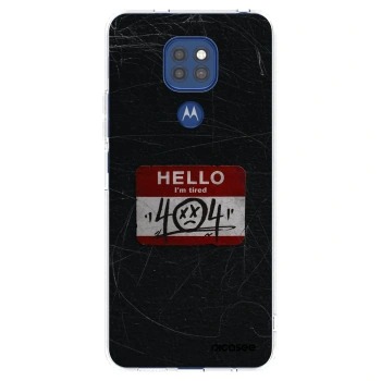 Picasee silikonski prozorni ovitek za Motorola Moto G9 Play - HELLO 404