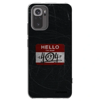Picasee silikonski prozorni ovitek za Xiaomi Redmi Note 10 - HELLO 404