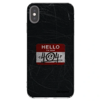 Picasee silikonski prozorni ovitek za Apple iPhone XS Max - HELLO 404