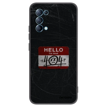 Picasee silikonski črni ovitek za OPPO Reno 5 5G - HELLO 404