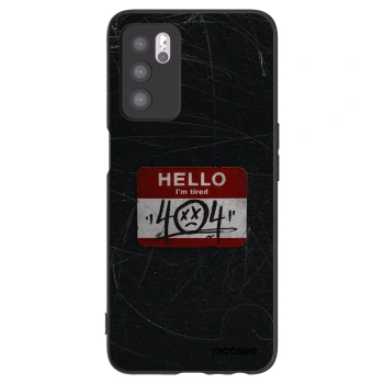 Picasee silikonski črni ovitek za OPPO A16s - HELLO 404