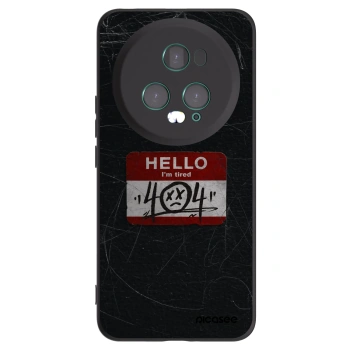 Picasee silikonski črni ovitek za Honor Magic5 Pro - HELLO 404