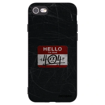 Picasee silikonski črni ovitek za Apple iPhone 8 - HELLO 404