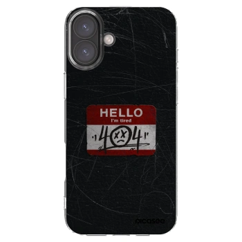 Picasee silikonski prozorni ovitek za Apple iPhone 16 Plus - HELLO 404