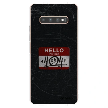 Picasee silikonski prozorni ovitek za Samsung Galaxy S10 Plus G975 - HELLO 404